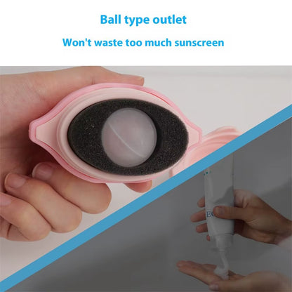 Silicone Suncream Roller Applicator Refillable Oval Isolation Lotion Cream Bottles Stitching Color Cosmetics Tool Travel